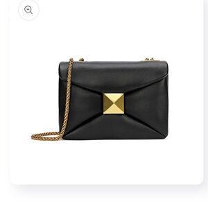 Tiffany & Fred Smooth Leather Butter Soft Shoulder Bag with Gold Accent